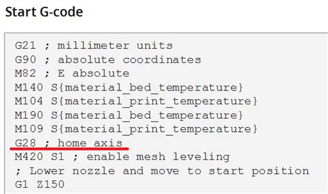 M420 gcode.  in start Gcode, add following G28; Auto Home M420 s1; invoke bed lev...