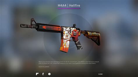 M4a4 skins. M4A4 | Howl is available with the StatTrak counter and this is the only Contraband skin in the game. On June 11, 2014, due to copyright violations, the skin was redesigned and removed from the Huntsman Weapon Case. Today M4A4 | Howl is the most expensive skin for M4A4 and is only available through purchase or trade up contracts. 