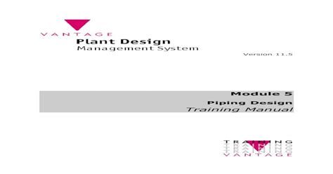 M5 piping design trg manual pdms training. - Long tractor service manual 3 cyc.