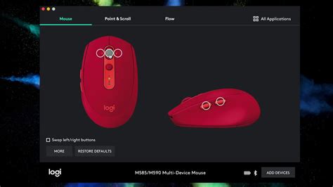 M590 logitech driver.  Features Logitech flow to enable multi-tasking ac...