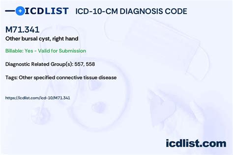 M71.332 Other bursal cyst, left wrist - ICD-10-CM Diagnosis Codes