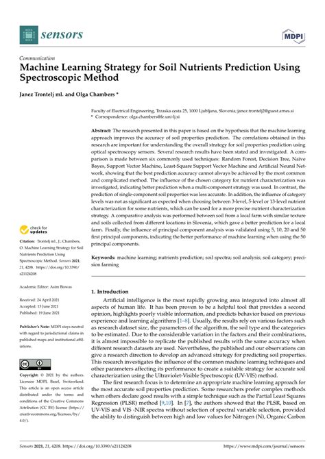 Machine Learning Strategy for Soil Nutrients Prediction Using ... - coolestguyplanet.net
