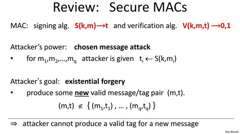 MACs Based On PRFs - Message Integrity Coursera