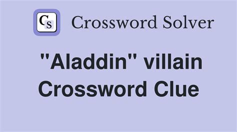 MAGICAL BEING IN “ALADDIN” - 5 Letters - Crossword Solver Help