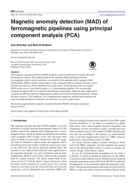 Magnetic anomaly detection (MAD) of ferromagnetic pipelines using ... - wintechmobiles.com