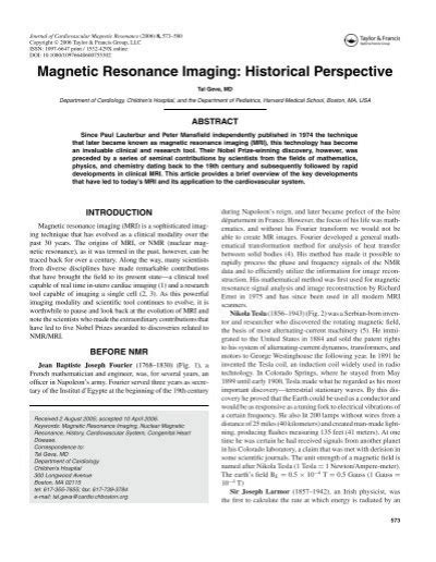 Magnetic Resonance, Historical Perspective - Semantic Scholar - wintechmobiles.com