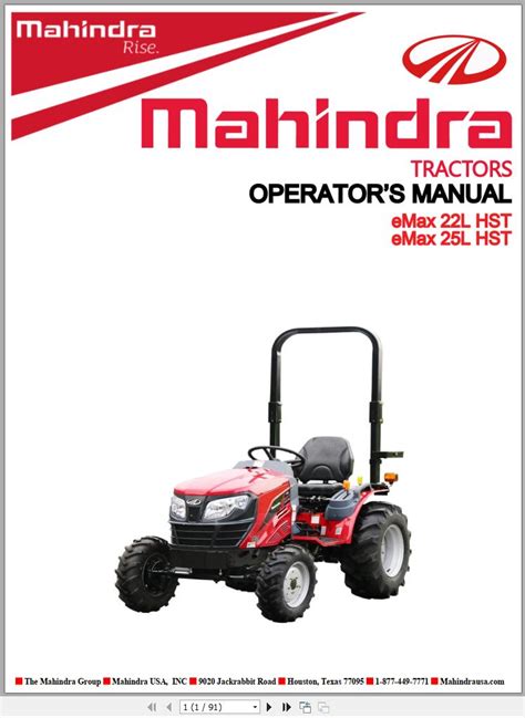 MAHINDRA EMAX 22L HST OPERATOR