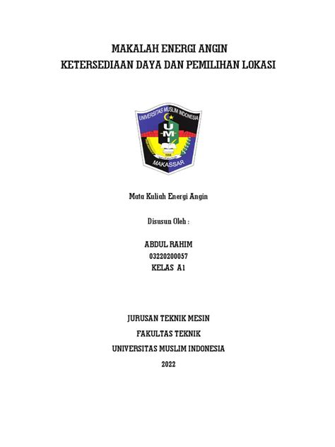 makalah energi angin - Free Download PDF - wintechmobiles.com