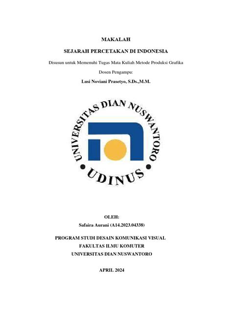 Makalah Sejarah Percetakan | PDF - Scribd - wintechmobiles.com