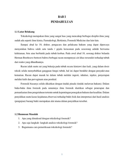 Makalah Toksikologi Forensik | PDF - Scribd - wintechmobiles.com