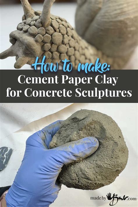 Make Cement Paper Clay for Concrete Sculptures - muktibox.com