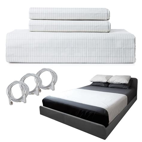 MAKKKXOM Grounding Sheet Set Earthing Mat for Bed Cotton Silver