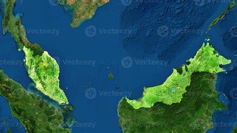 Malaysia map satellite // Asia - raincitystudios.com