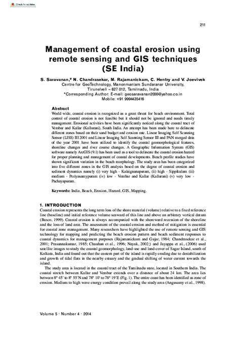 Management of coastal erosion using remote sensing and GIS techniques ... - raincitystudios.com