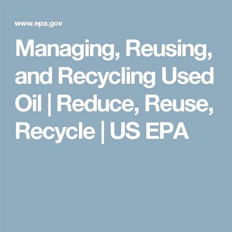 Managing, Reusing, and Recycling Used Oil - raincitystudios.com