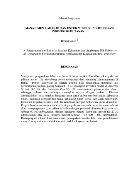 MANAJEMEN LAHAN HUTAN - ResearchGate - muktibox.com