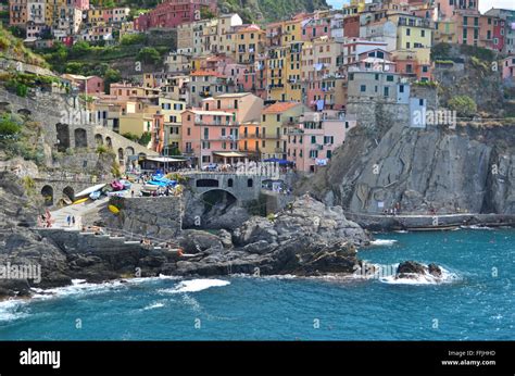 Manarola village popular tourist destination in Cinque Terre ... - Alamy - wintechmobiles.com