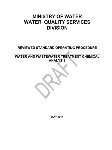 MANUAL FOR TESTING OF WATER AND WASTEWATER TREATMENT CHEMICALS - raincitystudios.com