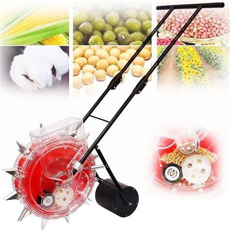 Manual Hand Push Seeder with Fertilizer Planter Sows Seeds Garden ... - raincitystudios.com