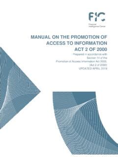 MANUAL ON THE PROMOTION OF ACCESS TO …