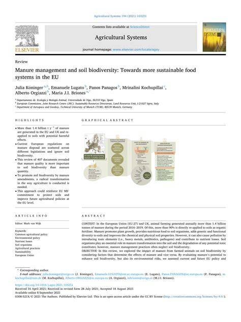 Manure management and soil biodiversity: Towards more sustainable food ... - raincitystudios.com