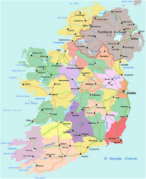 MAP OF IRELAND 2012 POSTER / PRINT 4035519389564 eBay