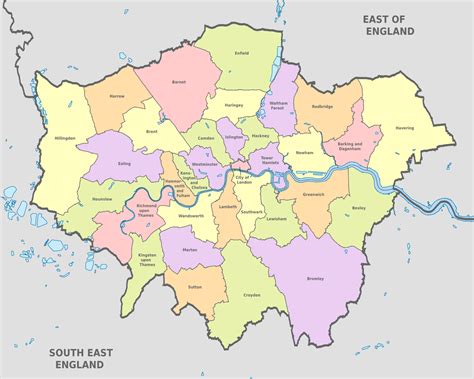 Map of London 32 boroughs & neighborhoods - London … - wintechmobiles.com
