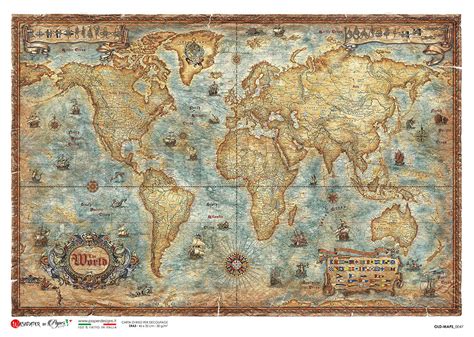 Map of The Old World - Early Explorers, 1910 - wintechmobiles.com