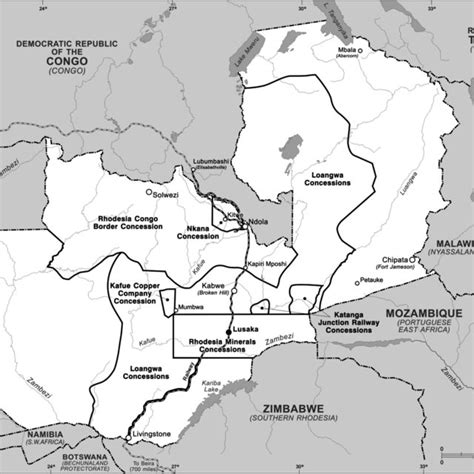 Map showing extent of prospecting concessions in late … - wintechmobiles.com