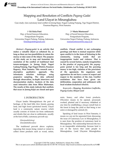 Mapping and Resolution of Conflicts Pagang-Gadai Land Ulayat in ... - wintechmobiles.com