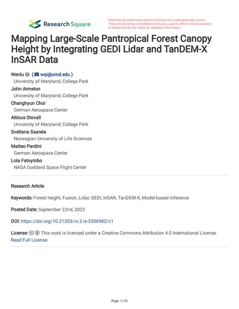 Mapping large-scale pantropical forest canopy height by integrating ... - wintechmobiles.com