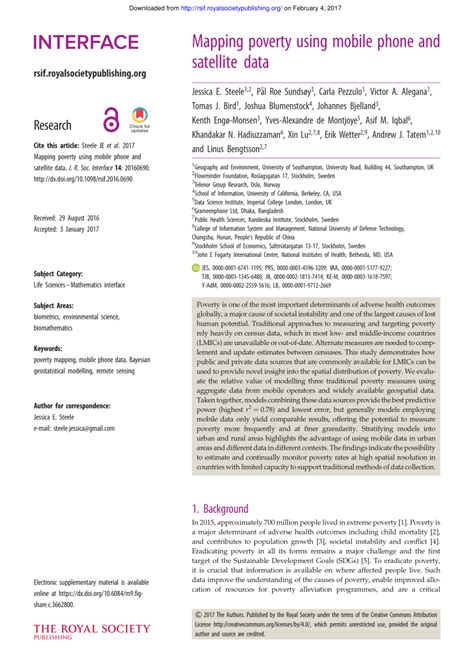 Mapping poverty using mobile phone and satellite data - wintechmobiles.com