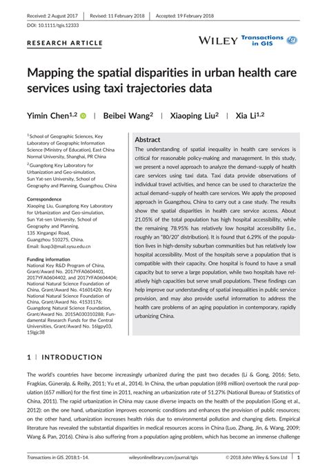 Mapping the spatial disparities in urban health care services using ... - wintechmobiles.com