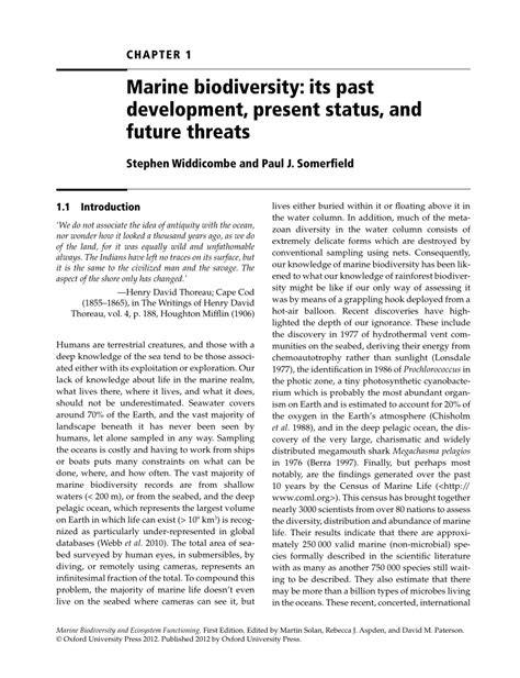 Marine biodiversity: its past development, present status, and future ... - raincitystudios.com