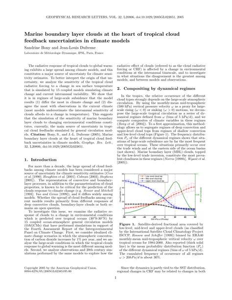 Marine Boundary Layer Heights in the Tropical and ... - Springer - raincitystudios.com