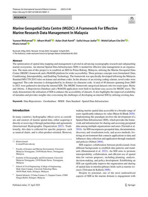 Marine Geospatial Data Centre (MGDC): A Framework For ... - Springer - raincitystudios.com