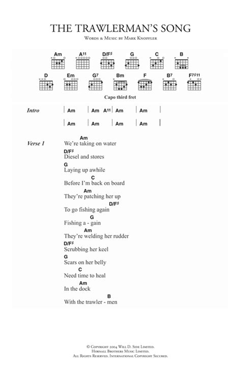 MARK KNOPFLER - THE TRAWLERMAN’S SONG LYRICS