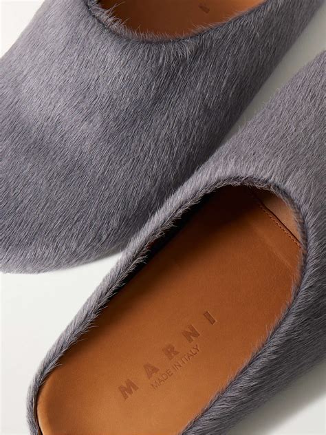 MARNI Fussbett Calf Hair Slippers MR PORTER