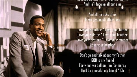 MARVIN GAYE - GOD IS LOVE LYRICS