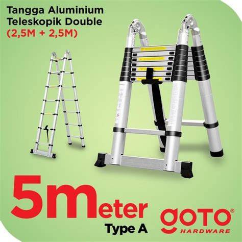 Masih Ada.! Tangga Lipat Aluminium Teleskopik 5 ... - Shopee Indonesia - raincitystudios.com