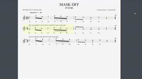 MASK OFF FUTURE NOTA SOLFEJ YouTube.