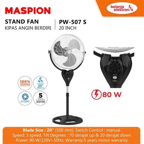 Maspion Kipas Angin Berdiri Power Fan 20 Inch - raincitystudios.com