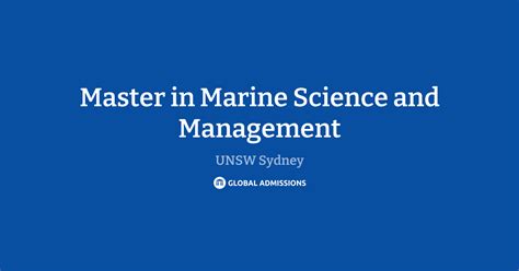 Master of Marine Science and Management - UNSW … - raincitystudios.com