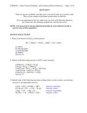 Mastering Redox Reactions: Practice Problems and Solutions - wintechmobiles.com
