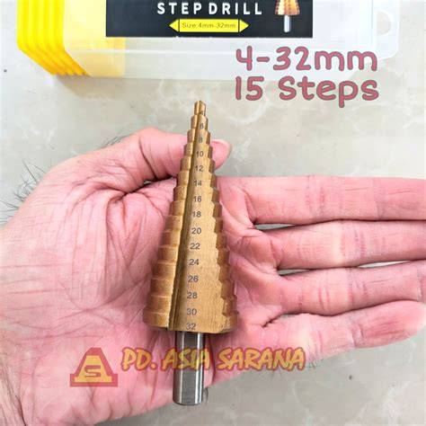 Mata Bor Pagoda 15 Step Drill 4 - 32 mm - Mata Bor Step Besi BENZ - raincitystudios.com