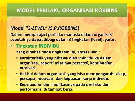 MATA KULIAH PERILAKU ORGANISASI OLEH WARIH PUSPITASARI …