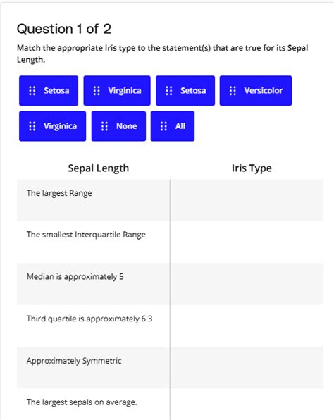 Match the appropriate Iris type to the statement (s) that are ... - Filo - wintechmobiles.com