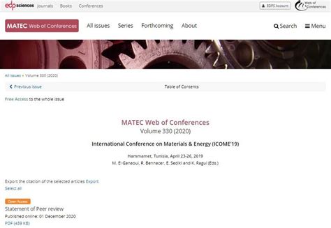 MATEC Web of Conferences - coolestguyplanet.net