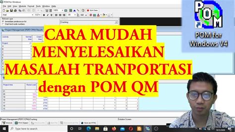 Materi Transportasi dengan POM QM for Windows - wintechmobiles.com