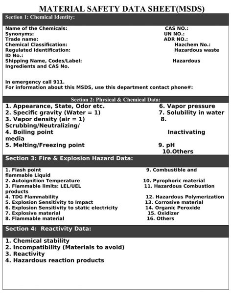 MATERIAL SAFETY DATA SHEET - Province of Manitoba